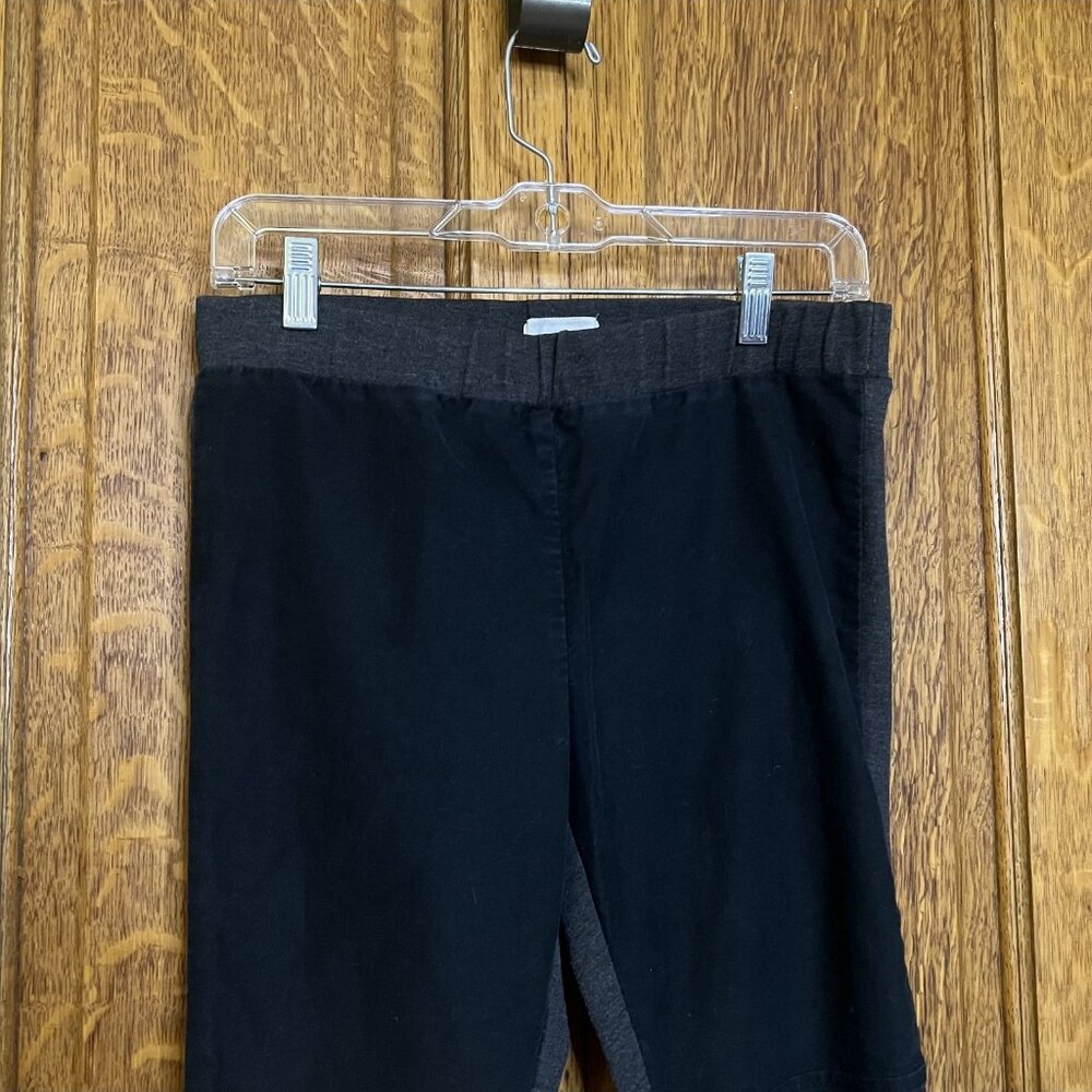 Lou & Grey Women Small Mixed Media Moto Skinny Pants Black Gray Pull On Leggings - Picture 2 of 9